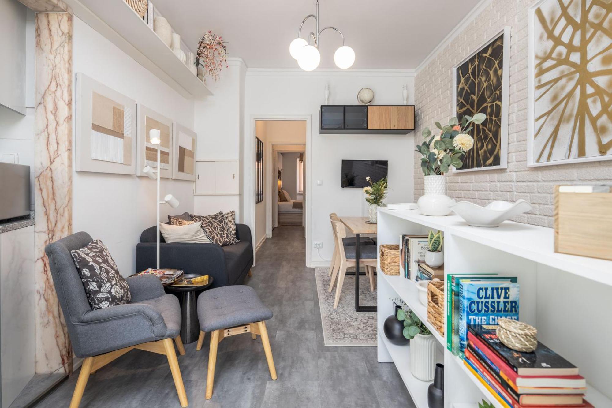 Fancy 2bdr Duplex With Patio By Lovelystay Apartamento